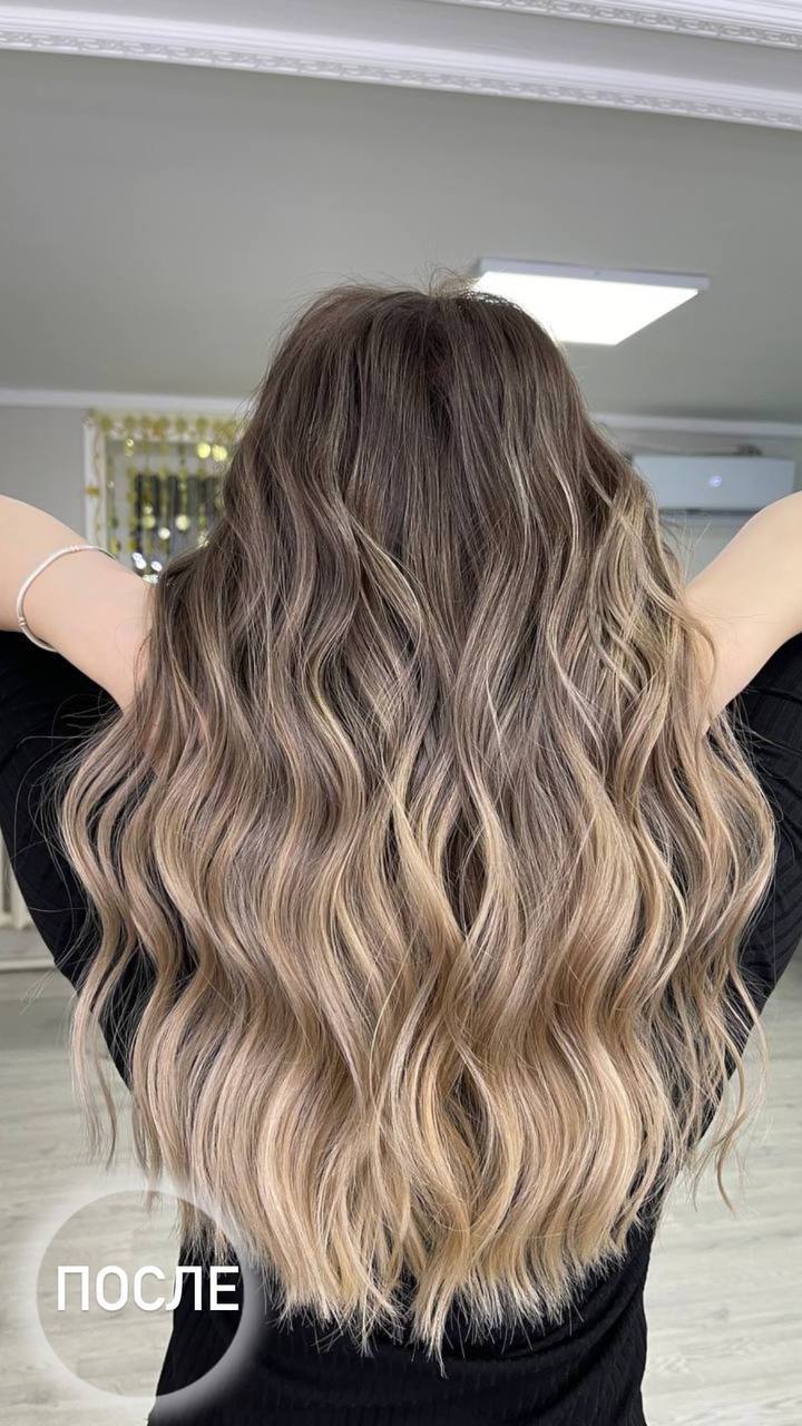 After treatment - stunning blonde hair